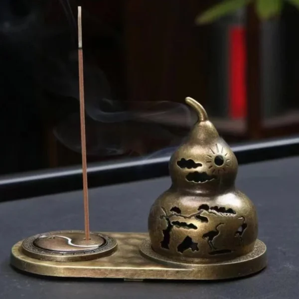 Feng Shui Bagua Gourd Incense Burner Bronze
