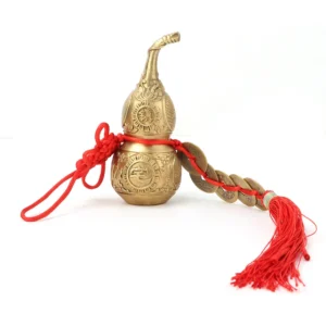 Traditional Chinese Brass Wu Lou Gourd Cucurbit