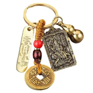 Chinese Zodiac Five Emperors Money Keychain