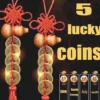 1Pcs Feng Shui Five Emperors Money Gourd Pendant