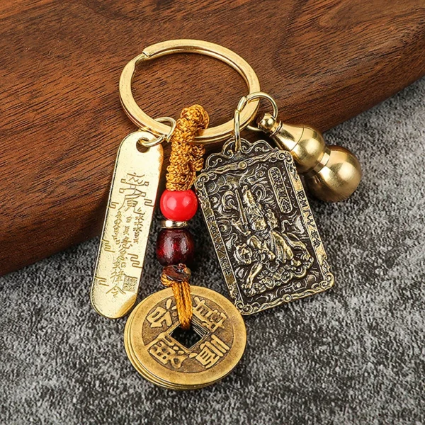 Chinese Zodiac Five Emperors Money Keychain