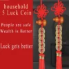 1Pcs Feng Shui Five Emperors Money Gourd Pendant